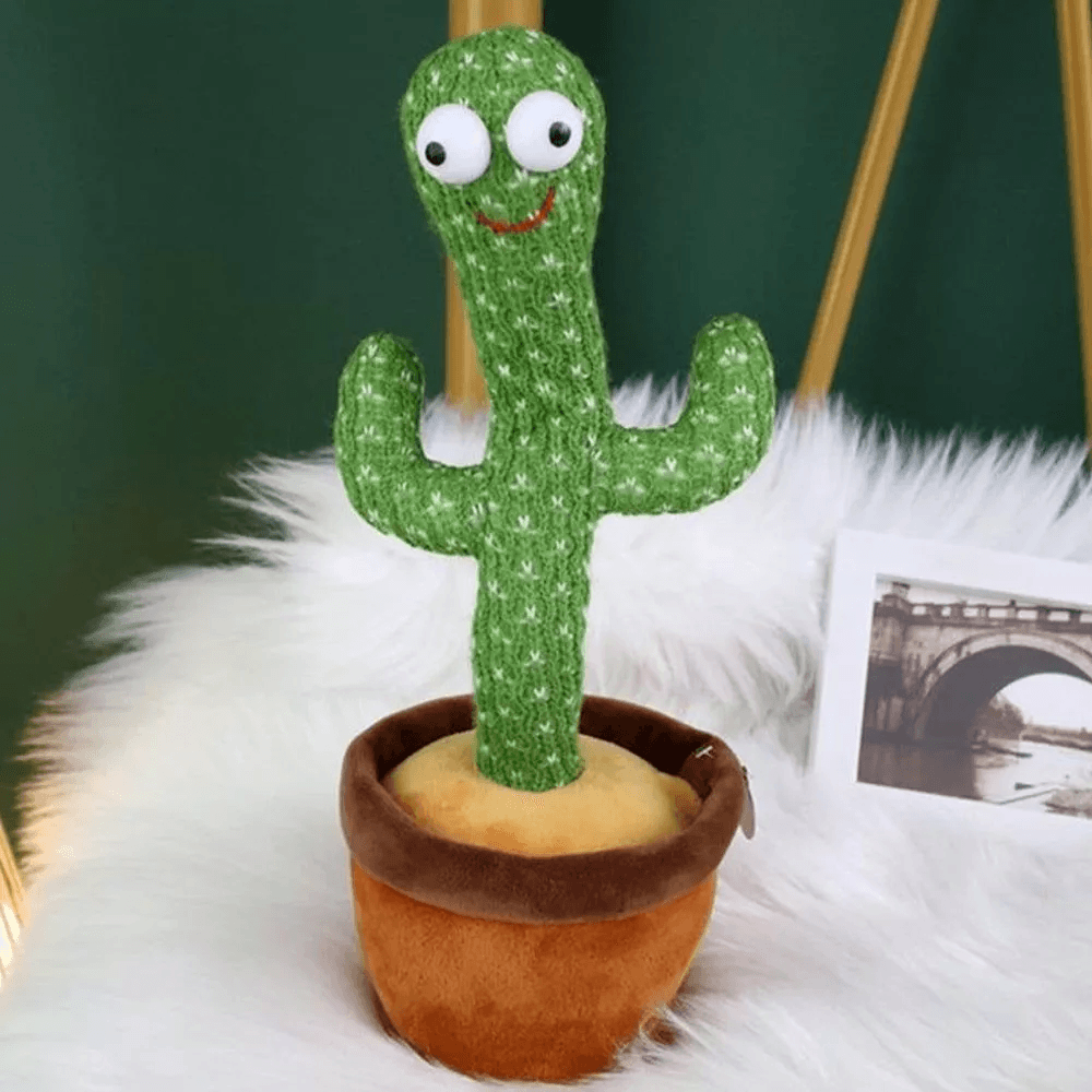Dancing & Talking Cactus Speaker Talking USB Charging Voice Repeat plush Cactu Dancer toy talk Plushie Stuffed toys (P-1908)