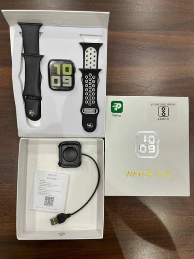 Watch T55 Smartwatch Heart Rate Monitor Fitness Tracker Pedometer - Smart Watch ( Random Colour ) (P-1929)_img_0